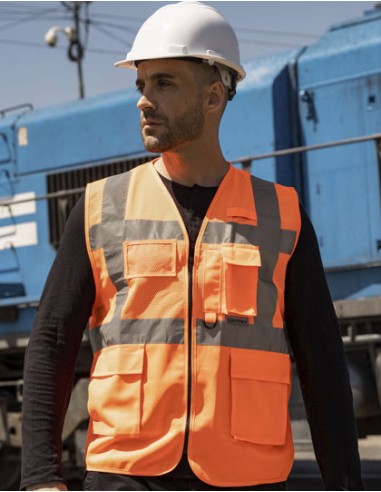 KOR-KXEXQ-Multifunctional Hi-Vis Mesh-Vest Athens